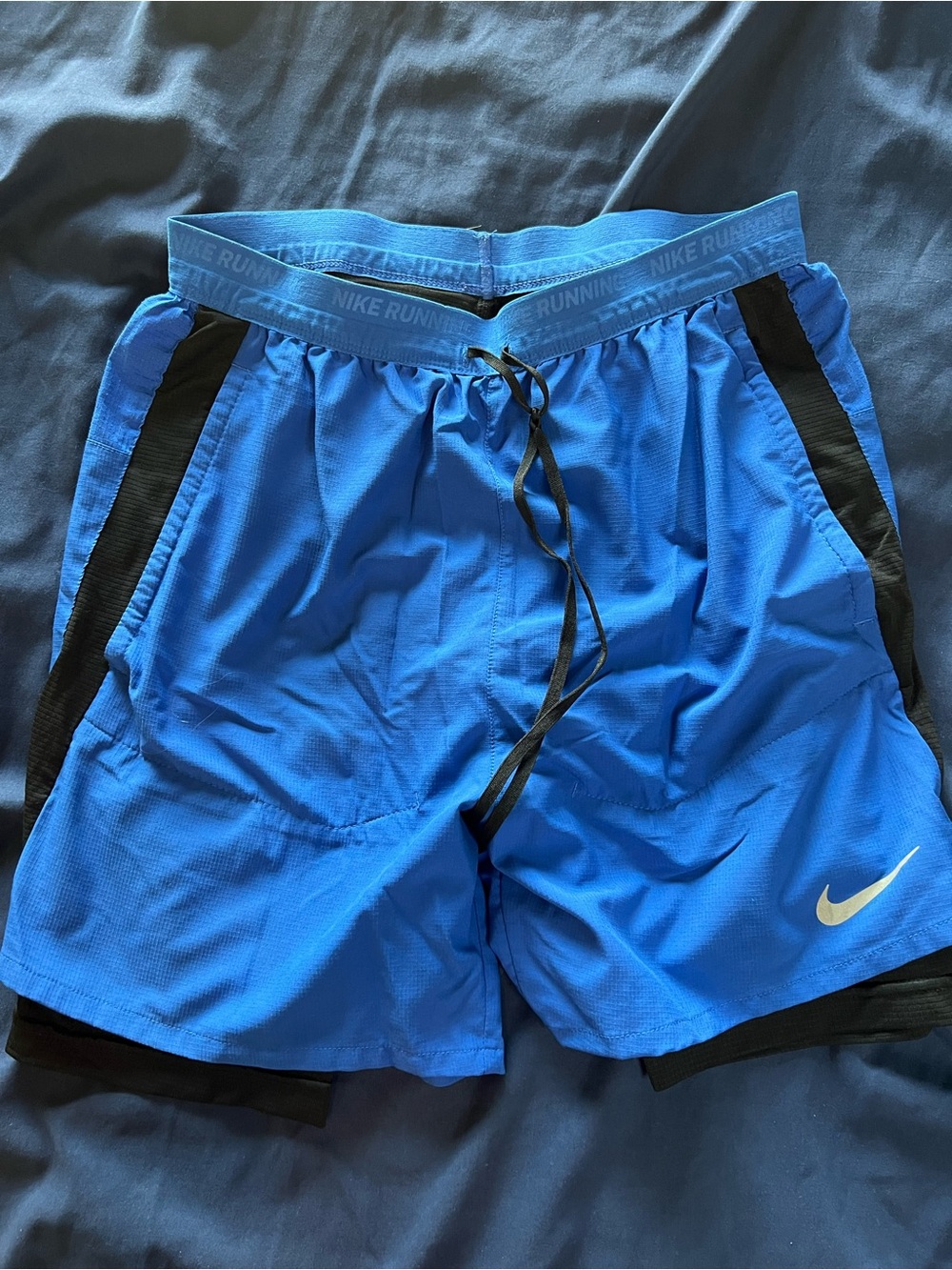 Nike Men’s Dri-FIT Running Shorts in Blue and Black